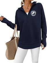Load image into Gallery viewer, Irish Manor Stables - GIDC- Womens Quarter Zip Ribbed Pullover
