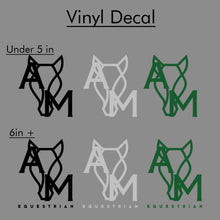 Load image into Gallery viewer, AM Equestrian - Single Color Vinyl Decal
