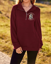 Load image into Gallery viewer, GDRS - GIDC- Ladies Quilted 1/4 Zip Sweatshirt
