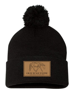 GSE- Leather Patch- Winter Pom Hat