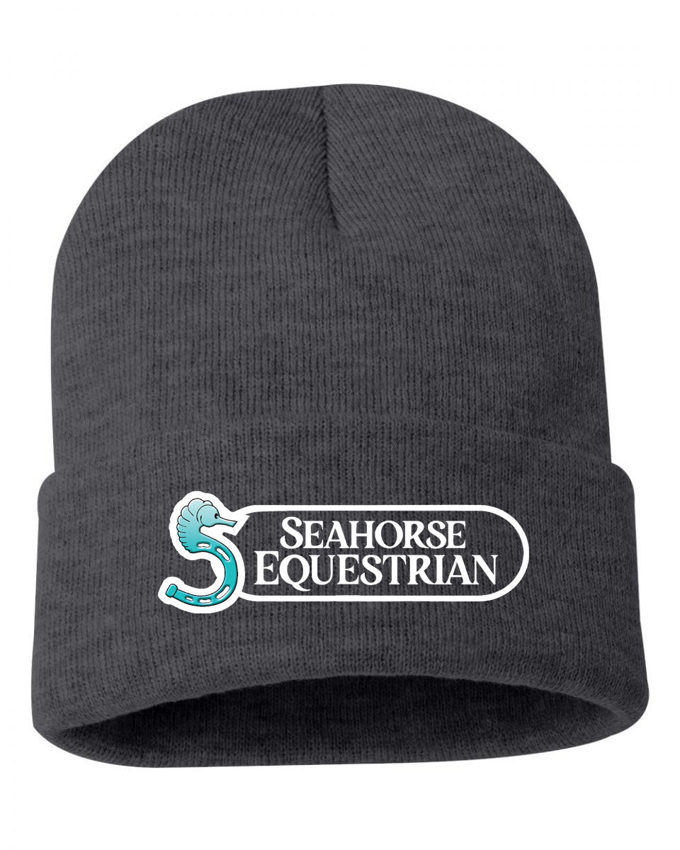 Seahorse Equestrian Beanie without Pom