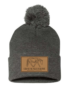 GSE- Leather Patch- Winter Pom Hat