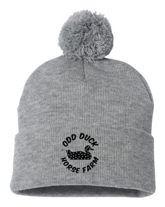 Odd Duck Horse Farm Winter Hat with Pom