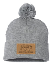 Load image into Gallery viewer, GSE- Leather Patch- Winter Pom Hat
