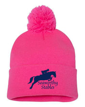 Load image into Gallery viewer, Seaworthy Stables Beanie with Pom

