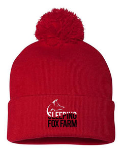Sleeping Fox Farm- Winter Hat with Pom