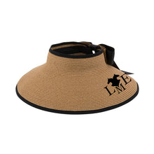 Load image into Gallery viewer, Livvmore Equestrian- Straw Ribbon Visor
