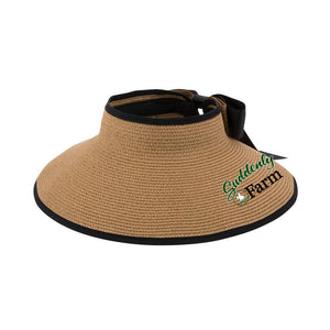 Suddenly Farm- Straw Ribbon Visor