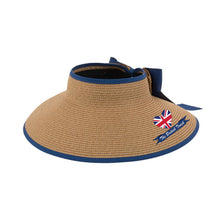 Load image into Gallery viewer, The British Touch- Straw Sun Visor
