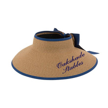 Load image into Gallery viewer, Oakshade Stables Straw Ribbon Visor
